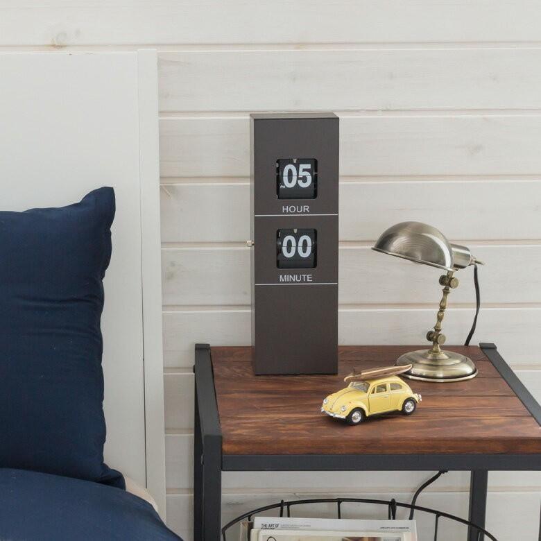 時計 フリップクロック 2WAYパタパタ時計 パネル スマートタイプ 単2 置き時計 壁掛け時計 プレゼント レトロ レッド ブラウン ヴィンテージ 91035 | ブランド登録なし | 03