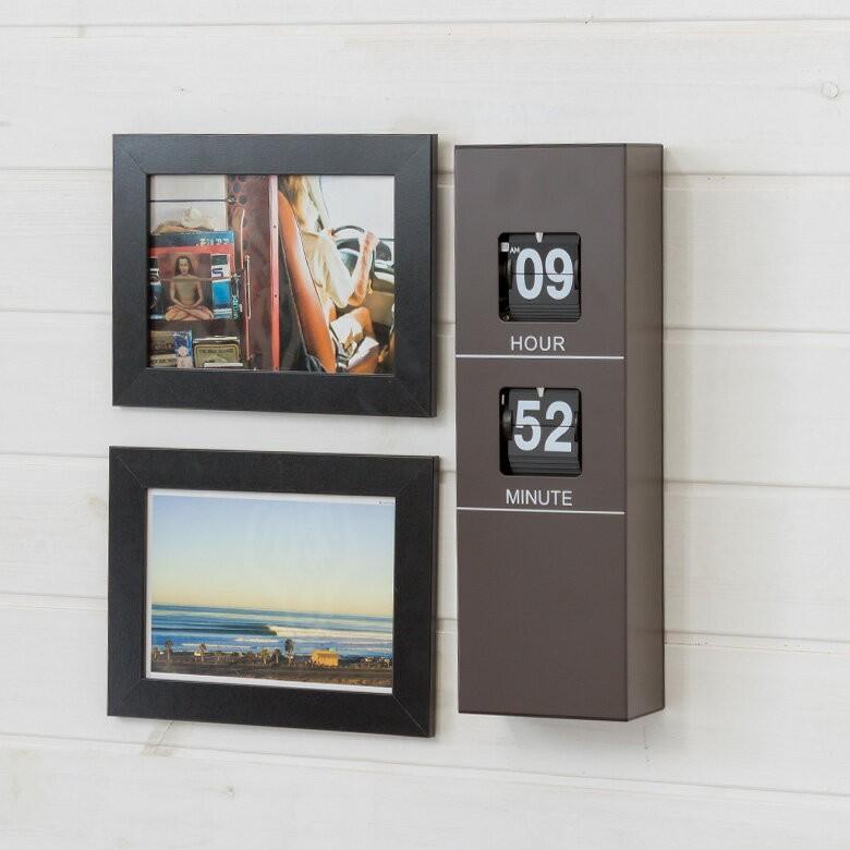 時計 フリップクロック 2WAYパタパタ時計 パネル スマートタイプ 単2 置き時計 壁掛け時計 プレゼント レトロ レッド ブラウン ヴィンテージ 91035 | ブランド登録なし | 04