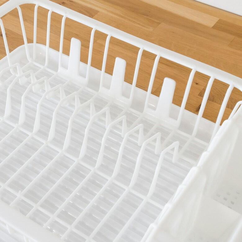 水切りラック おしゃれ 水切りカゴ 食器立てラック 皿立て プラスチック製 ディッシュラック 水切りトレー キッチン 完成品 キッチン用品 91048 | ブランド登録なし | 10