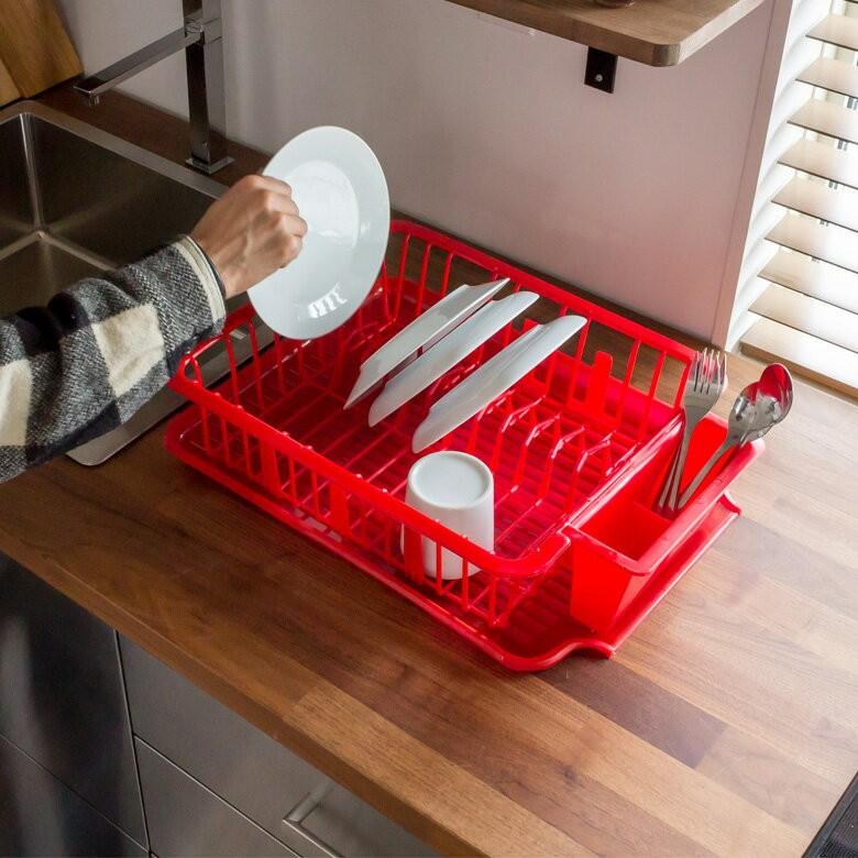 水切りラック おしゃれ 水切りカゴ 食器立てラック 皿立て プラスチック製 ディッシュラック 水切りトレー キッチン 完成品 キッチン用品 91048 | ブランド登録なし | 04