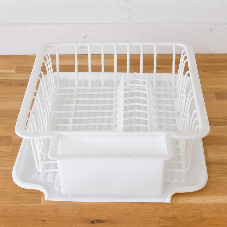 水切りラック おしゃれ 水切りカゴ 食器立てラック 皿立て プラスチック製 ディッシュラック 水切りトレー キッチン 完成品 キッチン用品 91048 | ブランド登録なし | 08
