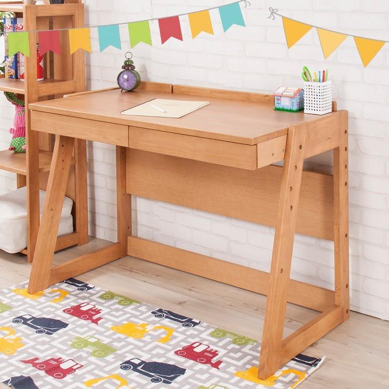 学習机 勉強机 学習デスク 子ども机 キッズデスク 机 デスク 天然木 コンパクト 高さ おしゃれ シンプル 子供用 91050 | ブランド登録なし