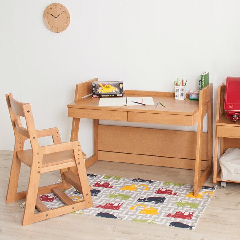 学習机 勉強机 学習デスク 子ども机 キッズデスク 机 デスク 天然木 コンパクト 高さ おしゃれ シンプル 子供用 91050 | ブランド登録なし | 03