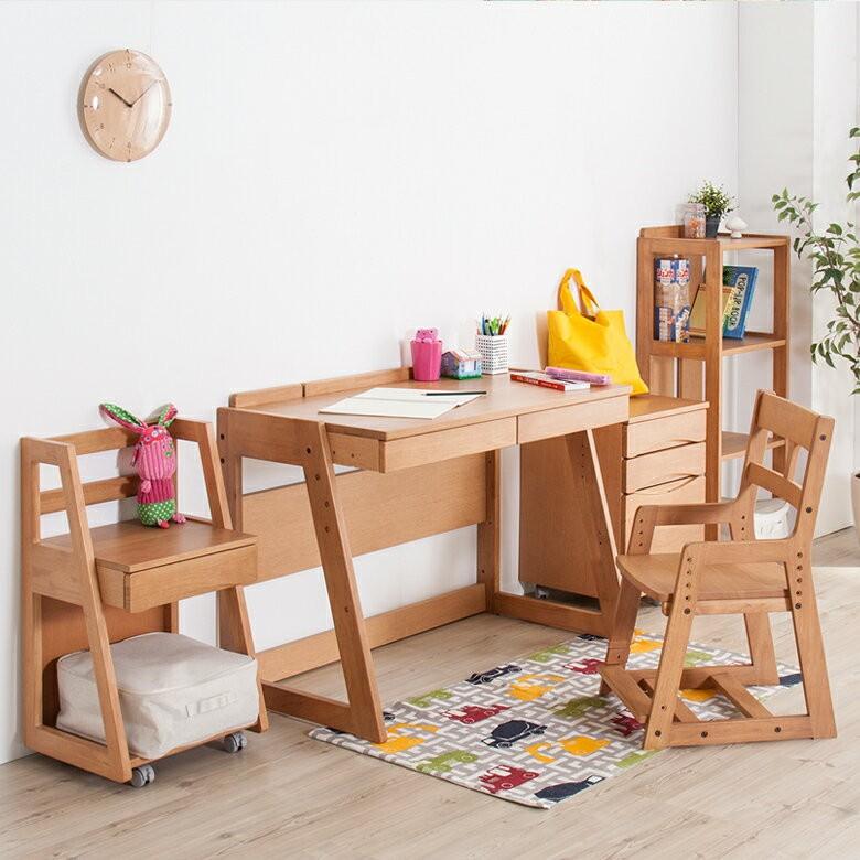 学習机 勉強机 学習デスク 子ども机 キッズデスク 机 デスク 天然木 コンパクト 高さ おしゃれ シンプル 子供用 91050 | ブランド登録なし | 05