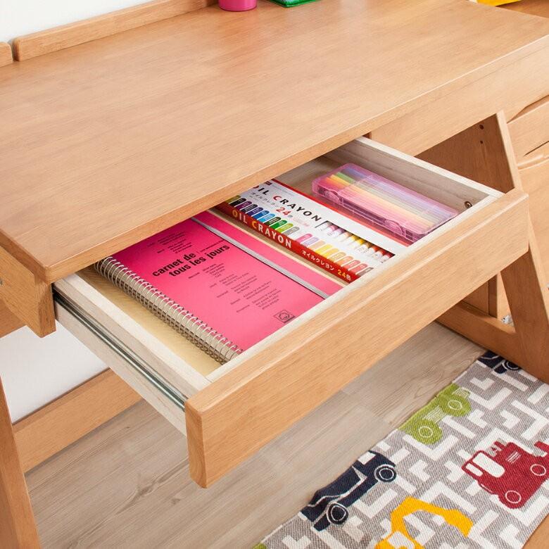 学習机 勉強机 学習デスク 子ども机 キッズデスク 机 デスク 天然木 コンパクト 高さ おしゃれ シンプル 子供用 91050 | ブランド登録なし | 06