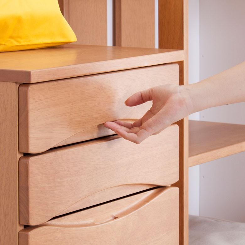 デスクワゴン チェスト サイドチェスト 3段 キッズ 木製 キャスター付き キャビネット 収納 サイドワゴン 子供用 勉強机 91051 | ブランド登録なし | 10