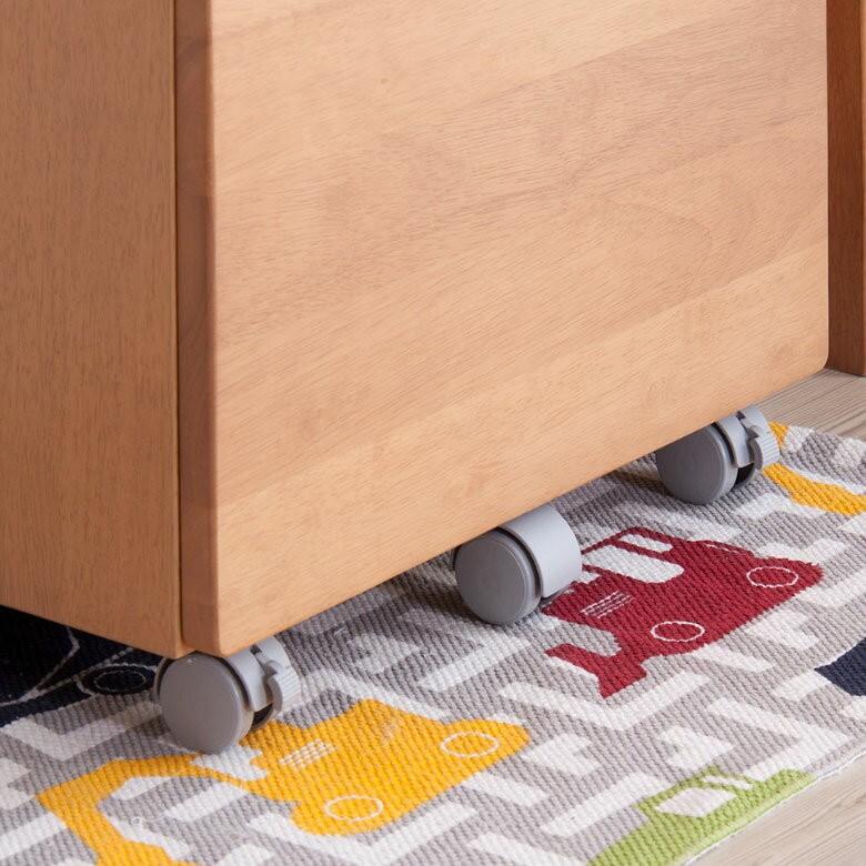 デスクワゴン チェスト サイドチェスト 3段 キッズ 木製 キャスター付き キャビネット 収納 サイドワゴン 子供用 勉強机 91051 | ブランド登録なし | 12