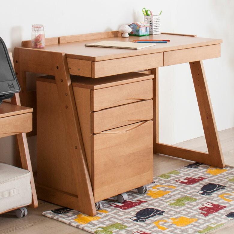 デスクワゴン チェスト サイドチェスト 3段 キッズ 木製 キャスター付き キャビネット 収納 サイドワゴン 子供用 勉強机 91051 | ブランド登録なし | 03