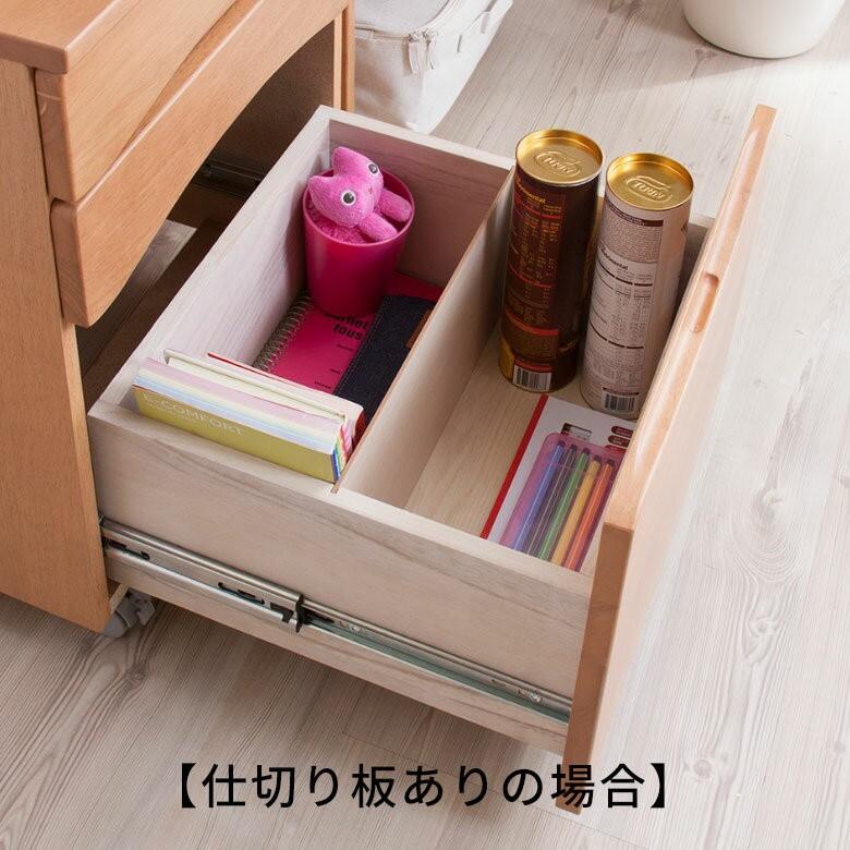 デスクワゴン チェスト サイドチェスト 3段 キッズ 木製 キャスター付き キャビネット 収納 サイドワゴン 子供用 勉強机 91051 | ブランド登録なし | 09