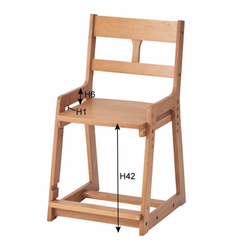 学習チェア チェア イス 椅子 子供用 子ども キッズ 学習机 木製 高さ調節 リビング学習 天然木 オシャレ 北欧 組み立て 91052 | ブランド登録なし | 12