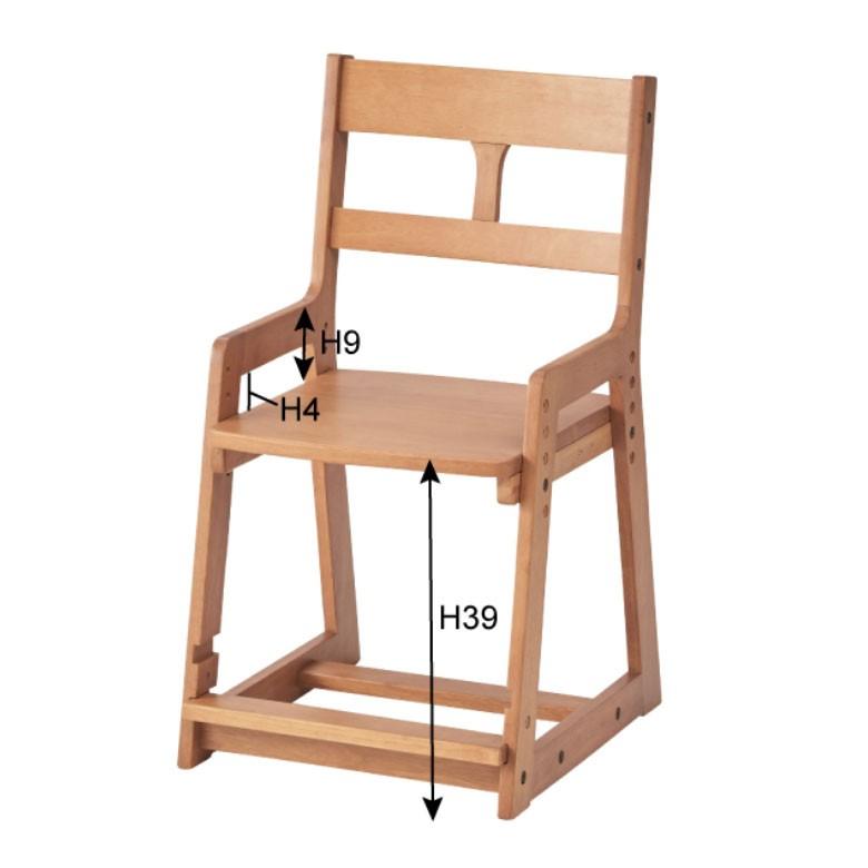 学習チェア チェア イス 椅子 子供用 子ども キッズ 学習机 木製 高さ調節 リビング学習 天然木 オシャレ 北欧 組み立て 91052 | ブランド登録なし | 13