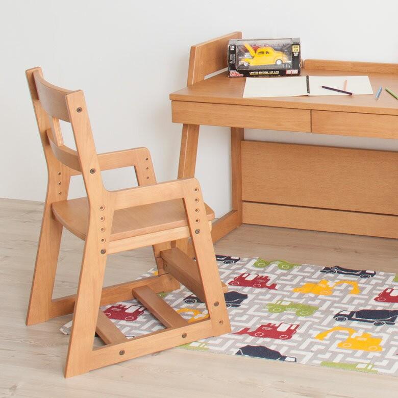学習チェア チェア イス 椅子 子供用 子ども キッズ 学習机 木製 高さ調節 リビング学習 天然木 オシャレ 北欧 組み立て 91052 | ブランド登録なし | 02