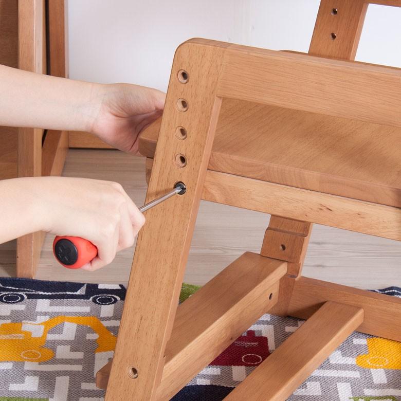 学習チェア チェア イス 椅子 子供用 子ども キッズ 学習机 木製 高さ調節 リビング学習 天然木 オシャレ 北欧 組み立て 91052 | ブランド登録なし | 04