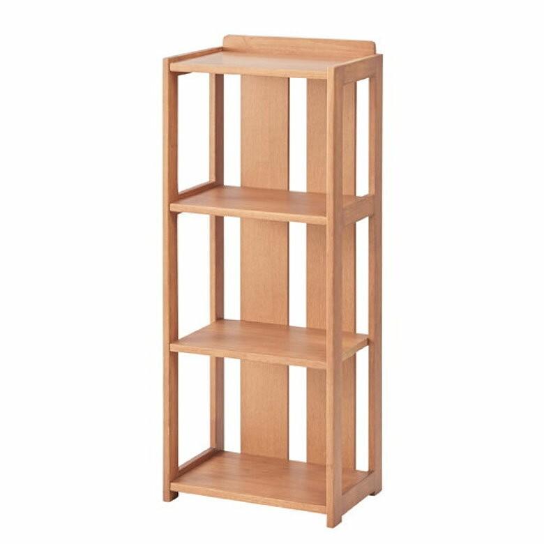 棚 本棚 シェルフ ラック オープンラック 3段 収納 多目的 キッズ 子供用 子ども 木製 天然木 組み立て 学習机 シンプル 91053 | ブランド登録なし | 01