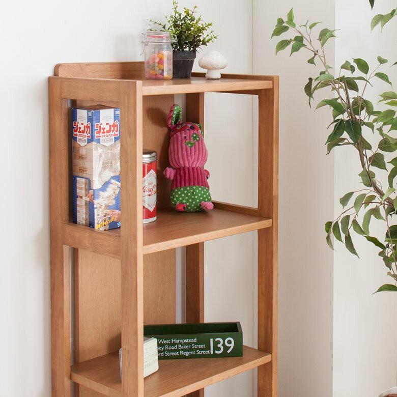 棚 本棚 シェルフ ラック オープンラック 3段 収納 多目的 キッズ 子供用 子ども 木製 天然木 組み立て 学習机 シンプル 91053 | ブランド登録なし | 03