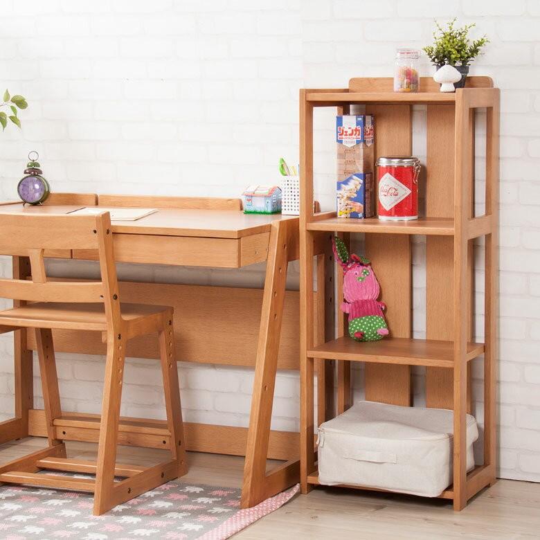 棚 本棚 シェルフ ラック オープンラック 3段 収納 多目的 キッズ 子供用 子ども 木製 天然木 組み立て 学習机 シンプル 91053 | ブランド登録なし | 04