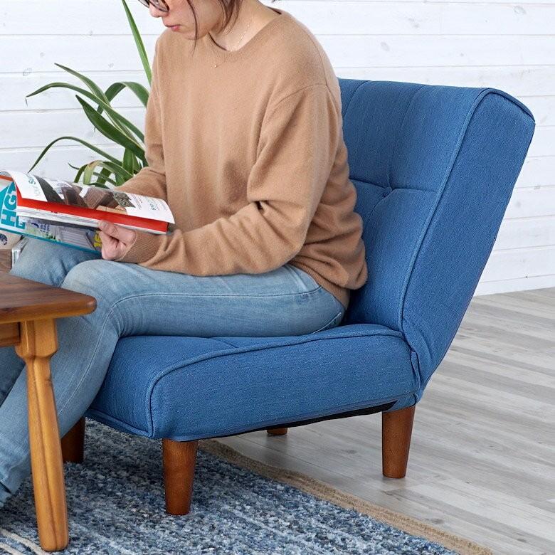 2WAYフロアソファ 座椅子 脚付き ローソファ 1人掛け 男前 こたつ 炬燵 91071 | ブランド登録なし | 07