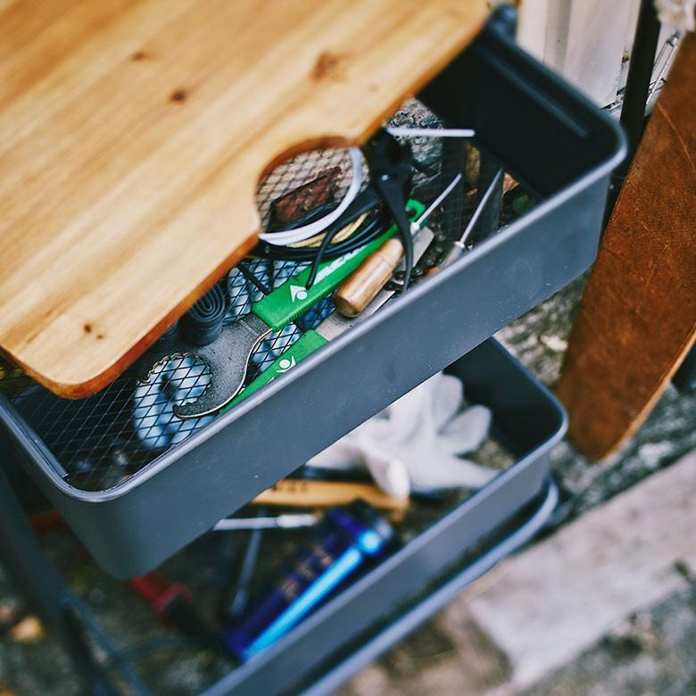 キッチンワゴン サイドテーブル キャスター付きワゴン スチール製