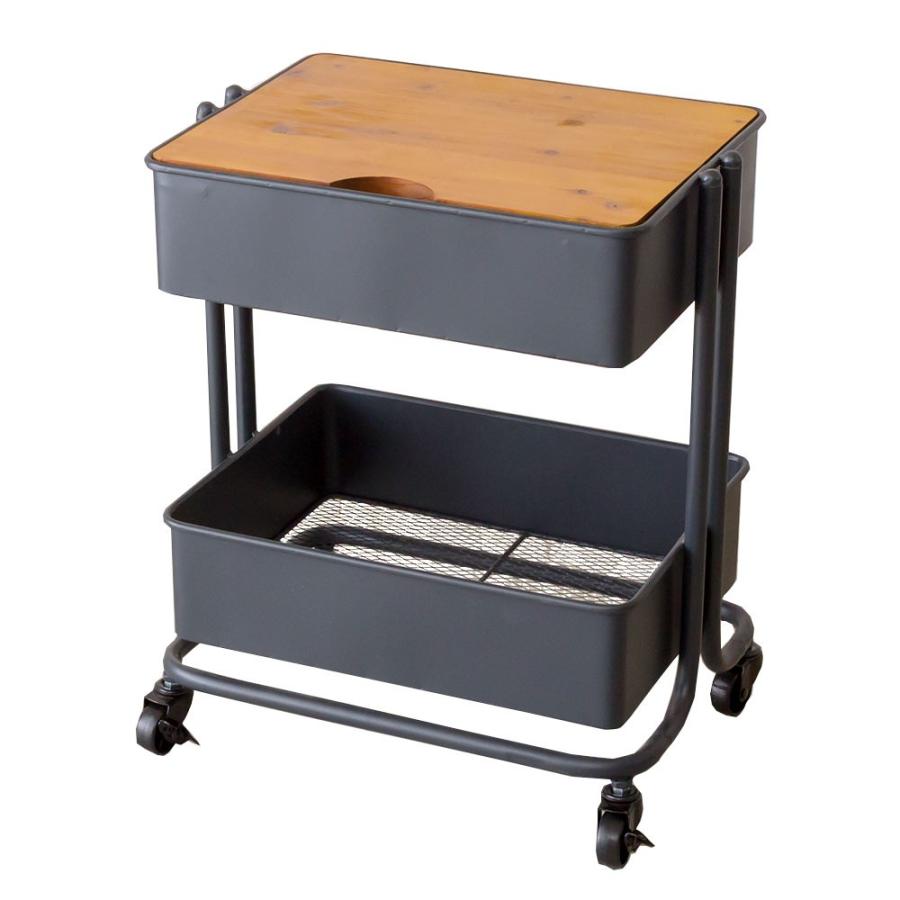 キッチンワゴン サイドテーブル キャスター付きワゴン スチール製