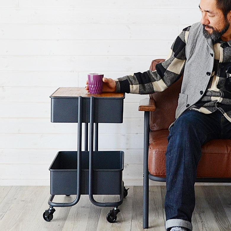 キッチンワゴン サイドテーブル キャスター付きワゴン スチール製