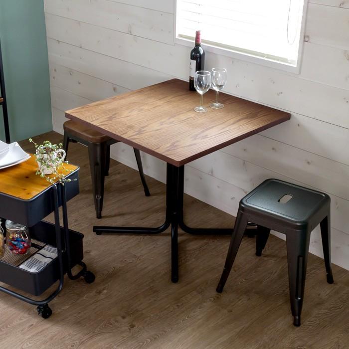 カフェ風テーブル 木製 アイアン 75角 ブライス Bryce おしゃれ 天然木 西海岸 男前 インテリア 91081 | ブランド登録なし | 03