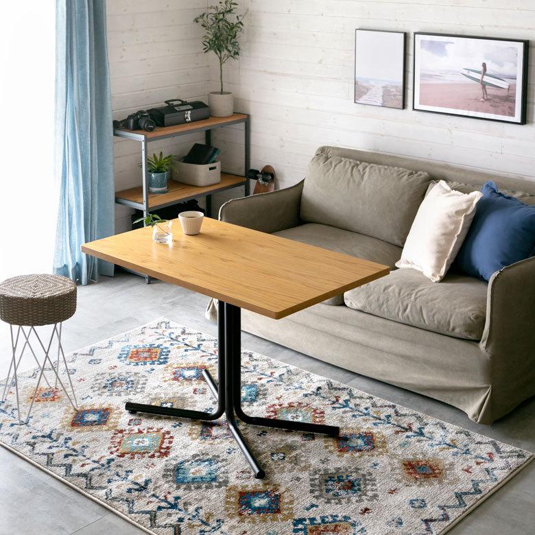 カフェ風テーブル 木製 スチール ナチュラル ブラウン 長方形 2人用 おしゃれ カフェ バー 飲食店 レストラン 西海岸 北欧 おしゃれ モダン 91082-na | ブランド登録なし | 13