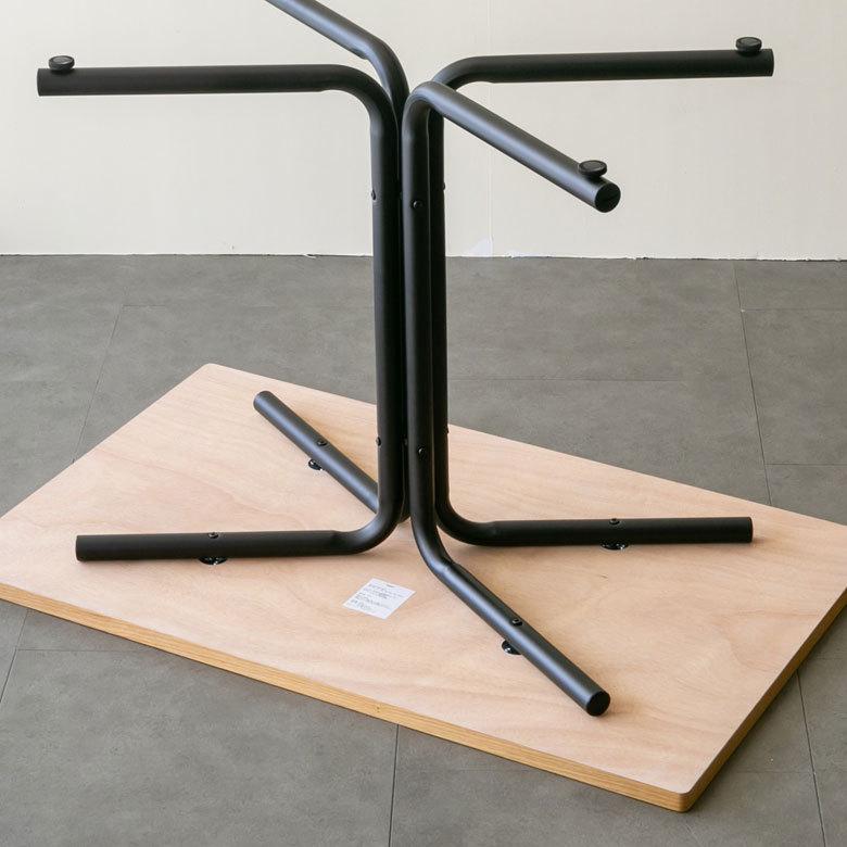 カフェ風テーブル 木製 スチール ナチュラル ブラウン 長方形 2人用 おしゃれ カフェ バー 飲食店 レストラン 西海岸 北欧 おしゃれ モダン 91082-na | ブランド登録なし | 19