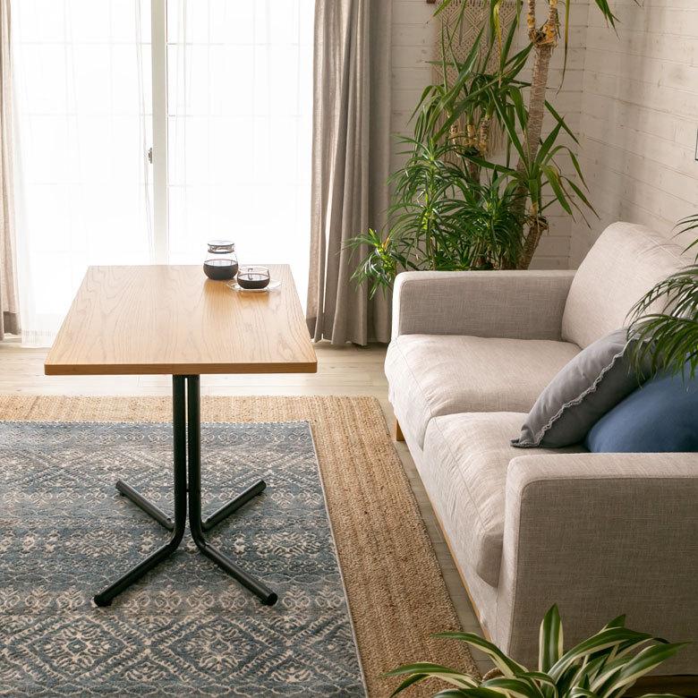 カフェ風テーブル 木製 スチール ナチュラル ブラウン 長方形 2人用 おしゃれ カフェ バー 飲食店 レストラン 西海岸 北欧 おしゃれ モダン 91082-na | ブランド登録なし | 06