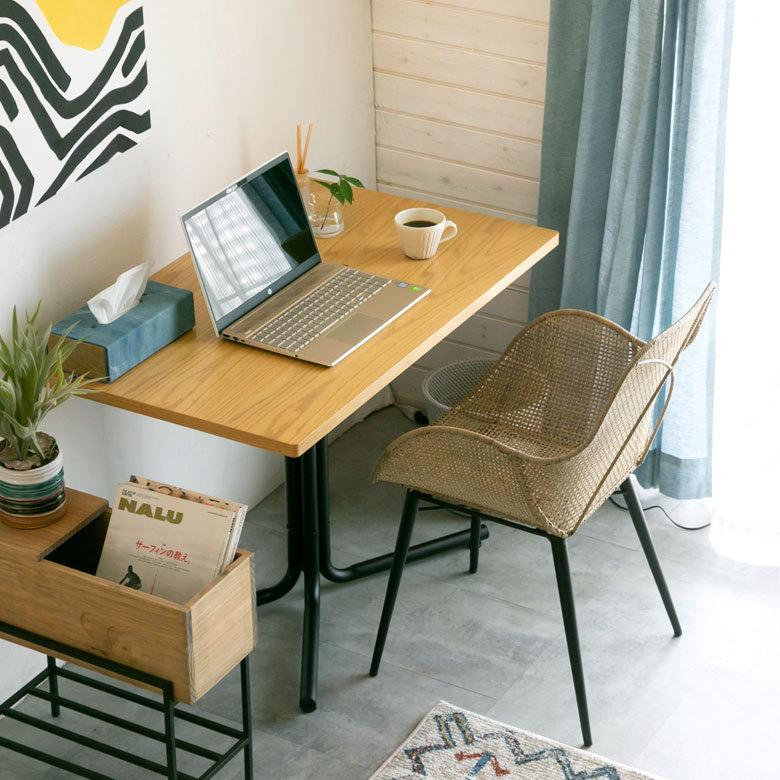 カフェ風テーブル 木製 スチール ナチュラル ブラウン 長方形 2人用 おしゃれ カフェ バー 飲食店 レストラン 西海岸 北欧 おしゃれ モダン 91082-na | ブランド登録なし | 08