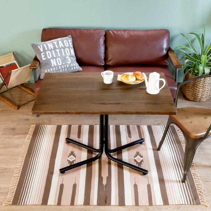 カフェ風テーブル 木製 アイアン 100 ブライス Bryce おしゃれ 天然木 西海岸 男前 インテリア 91082 | ブランド登録なし | 04