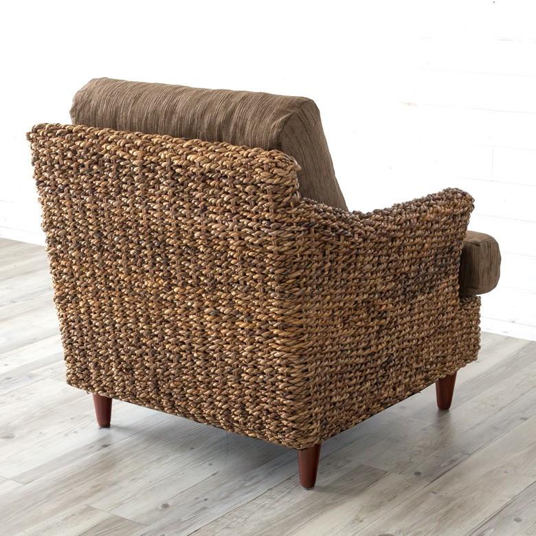 ソファ ソファー 1人掛け 一人掛け 椅子 肘掛 ローソファ アンティーク 木製 アバカソファ アジアン リゾート インテリア アジア工房 91088 | ブランド登録なし | 03