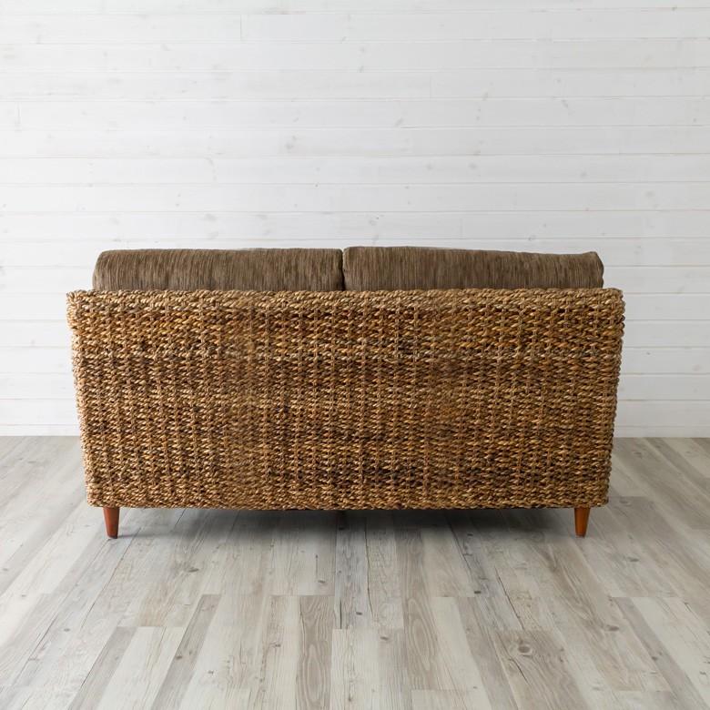 ソファ ソファー 2人掛け 二人掛け 椅子 肘掛 ローソファ アンティーク 木製 アバカソファ アジアン リゾート インテリア アジア工房 91089 | ブランド登録なし | 02