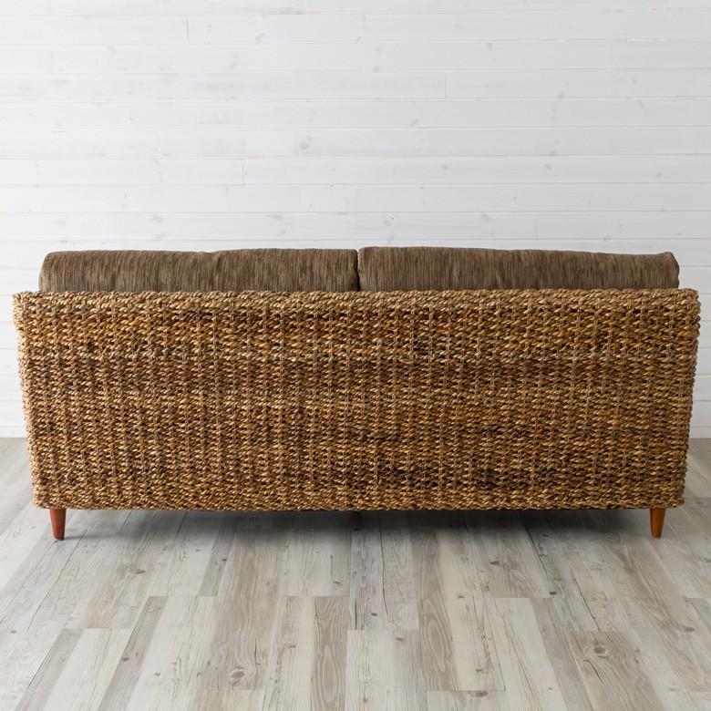 ソファ ソファー 3人掛け 三人掛け 椅子 肘掛 ローソファ アンティーク 木製 アバカソファ アジアン リゾート インテリア アジア工房 91090 | ブランド登録なし | 02