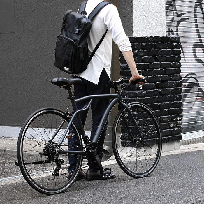 クロスバイク 自転車 シティサイクル 700C 軽量 アルミ シマノ 21段変速 街乗り 通勤 おしゃれ スタイリッシュ シンプル スマート マット グレー ブラック 91100 | ブランド登録なし | 03