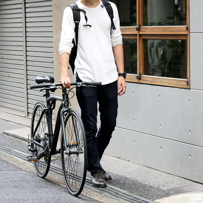 クロスバイク 自転車 シティサイクル 700C 軽量 アルミ シマノ 21段変速 街乗り 通勤 おしゃれ スタイリッシュ シンプル スマート マット グレー ブラック 91100 | ブランド登録なし | 08