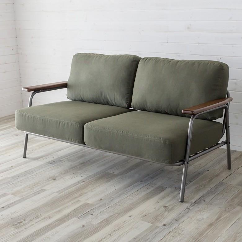 ソファー ソファ セトラシリーズ デニム 2人掛け カーキ