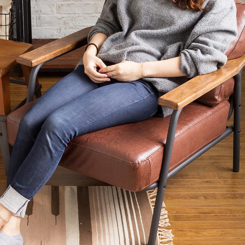 アームソファ アームチェア セトラシリーズ 椅子 コンパクト おしゃれ 1人掛け 1P ソファ ワインカラー レッド ポケットコイル スチール製 ミリタリー 91110 | ブランド登録なし | 10