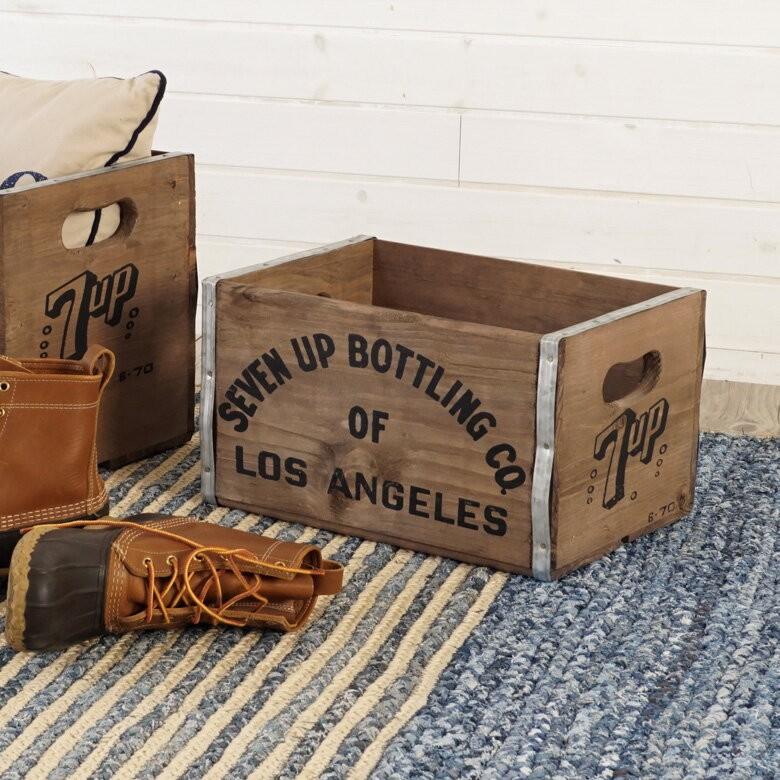 スタッキングウッドボックス ヴィンテージ風 Mサイズ 天然木