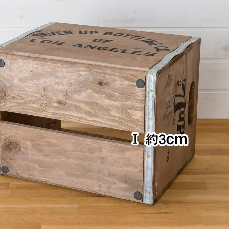 スタッキングウッドボックス ヴ ィンテージ風 Lサイズ 天然木 木 製 収納 整理 セブンアップ 収納 ボックス ブラウン 91115 | ブランド登録なし | 12