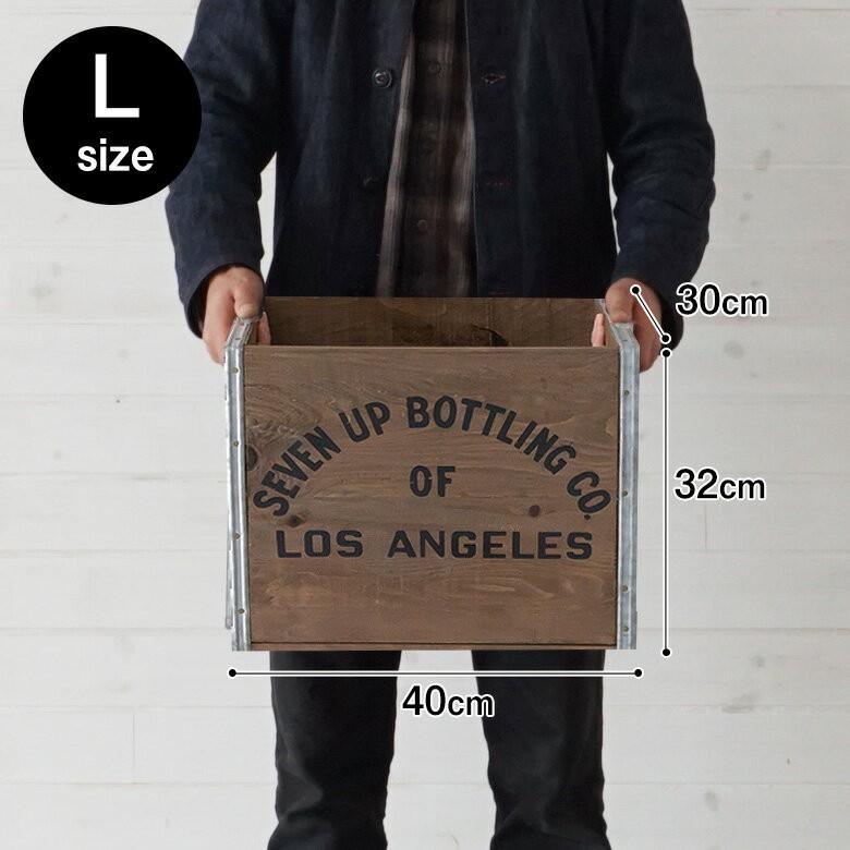 スタッキングウッドボックス ヴ ィンテージ風 Lサイズ 天然木 木 製 収納 整理 セブンアップ 収納 ボックス ブラウン 91115 | ブランド登録なし | 02