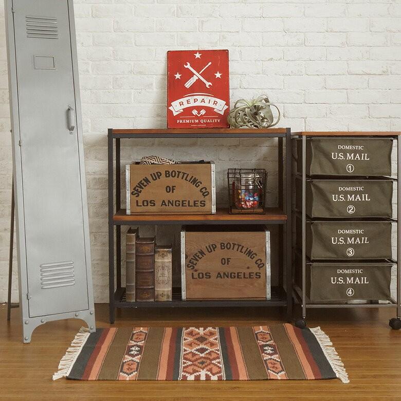 スタッキングウッドボックス ヴ ィンテージ風 Lサイズ 天然木 木 製 収納 整理 セブンアップ 収納 ボックス ブラウン 91115 | ブランド登録なし | 03