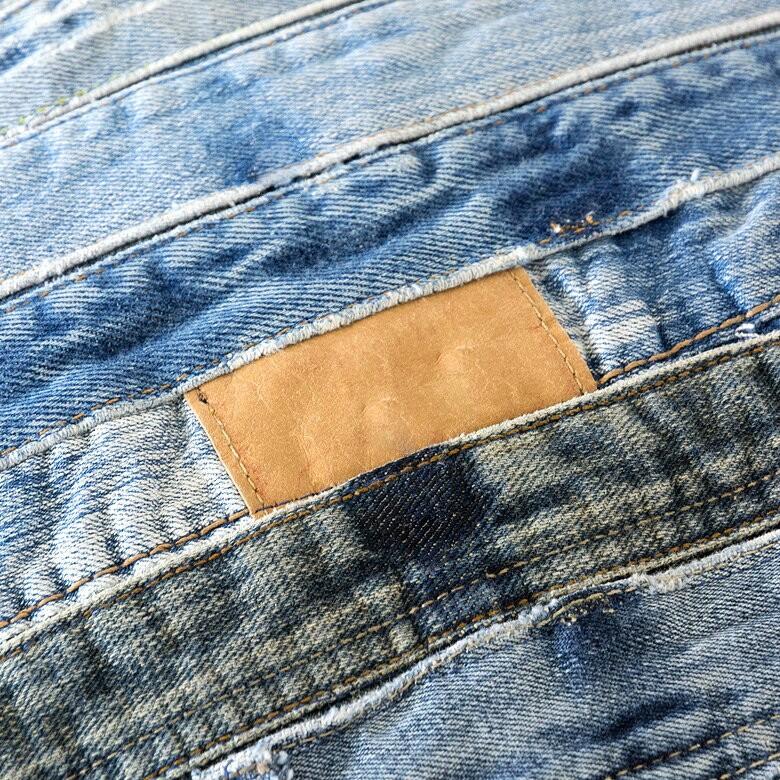 クッションカバー 45×45 デニム生地 正方形 パッチワーク デザイン インテリア おしゃれ クッション カバー アジアン ブルー アメリカン 91118 | ブランド登録なし | 02