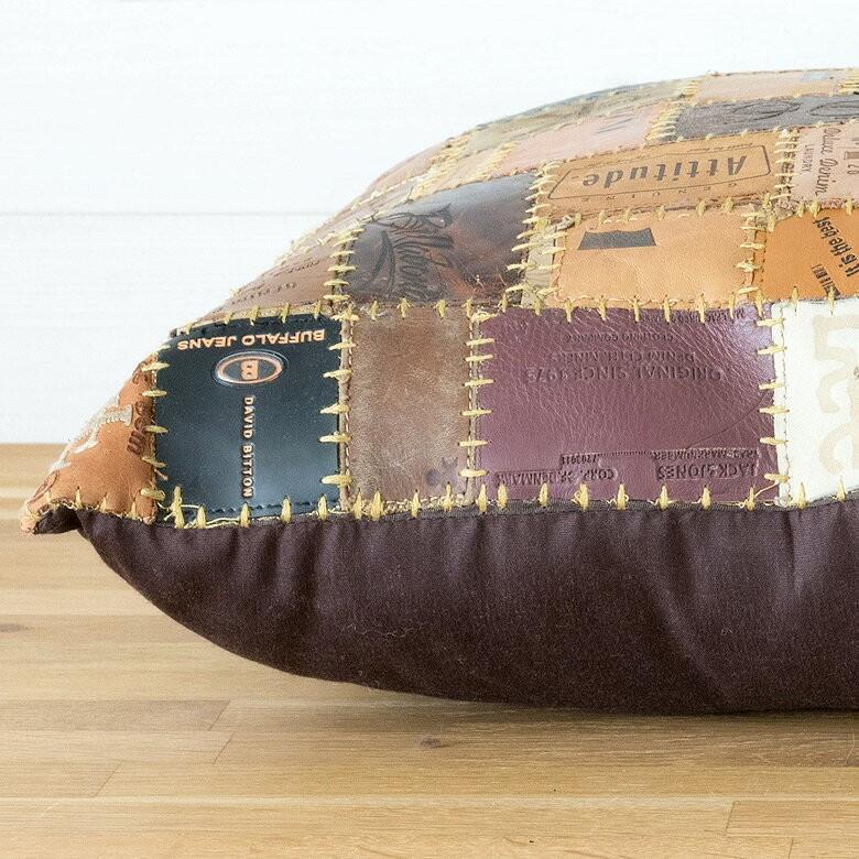 ビンテージラグ　パッチワーク　クッションカバーB 45×45 アンティーク パッチワークのクッションカバーb | iichi 日々の暮らしを