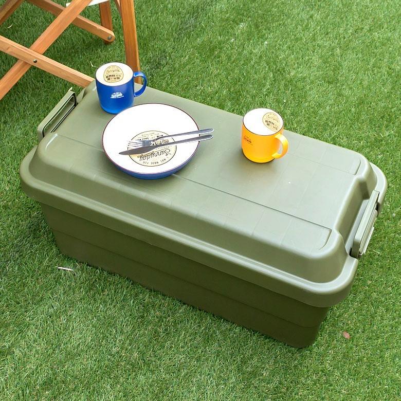 トランクカーゴ 70L ボックス ケース 収納 アウトドア 多目的 工具入れ 持ち運び キャ ンプ 倉庫 耐久性 丈夫 ミリタリー おしゃれ かっこいい 91124 | ブランド登録なし | 03