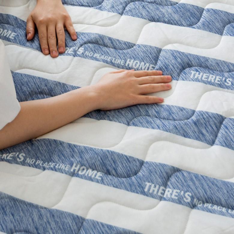 敷きパッド 接触冷感 ソフトクール 涼感 ベッドパッドS シングル 冷感敷きパッド 速乾 夏用 ブルー 白系 ひんやり 心地良い 寝具 快適シート マットシート 91136 | ブランド登録なし | 08