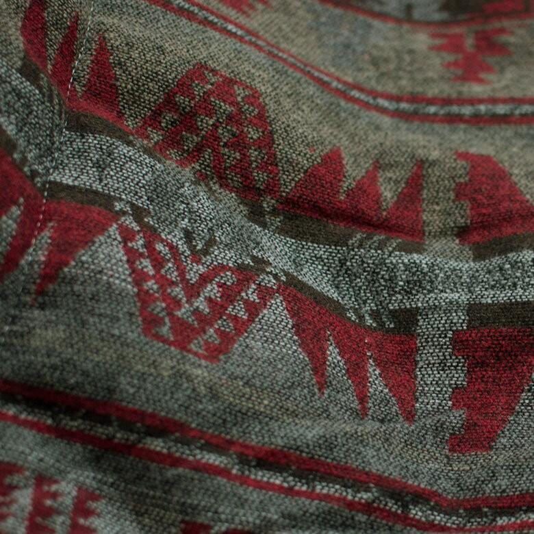 こたつ布団 正方形 190×190cm ネイティブ柄 レッド グレー こたつ