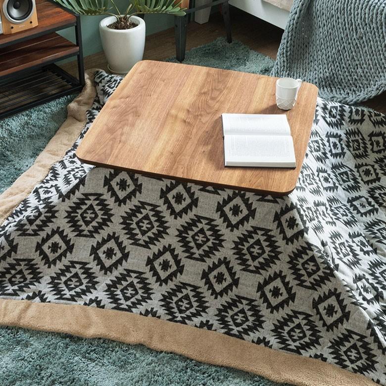 こたつ布団 長方形 190×190cm おしゃれ オルテガ柄 こたつ 布団 掛け布団 長方形 カジュアル こたつ用品 男前 コットン ドライクリーニング 91142 | ブランド登録なし | 05