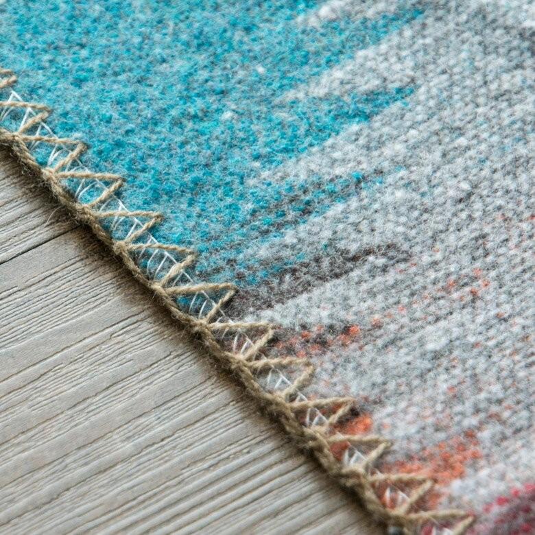 ブランケット シートブランケット オルテガ柄 ひざ掛け 約130×150cm