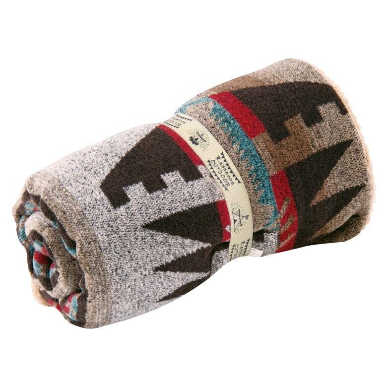 ブランケット ひざ掛け ゴムバンド付き 両面ロールブランケット 約100×148cm ウール 大判 ネイティブ柄 昼寝 毛布 91145-a | ブランド登録なし | 11