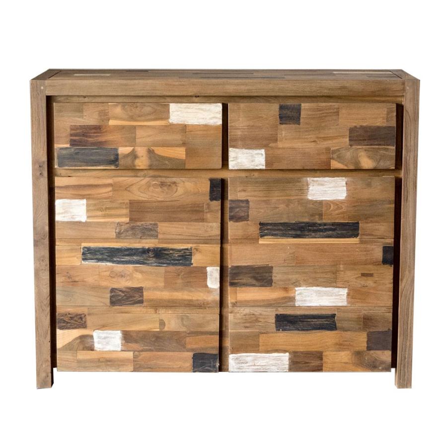 チェスト　棚　タンス　箪笥　モザイク模様　モザイク　モザイク柄　天然木 チェスト 棚 タンス 箪笥 モザイク模様 モザイク モザイク柄